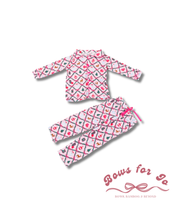 Load image into Gallery viewer, Christmas Charm Bamboo Two-Piece Pajama Set | Kids Christmas Pajamas
